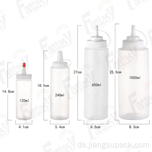 Ketchup Flasche Kunststoffsauce Dispense Squeeze-Flasche